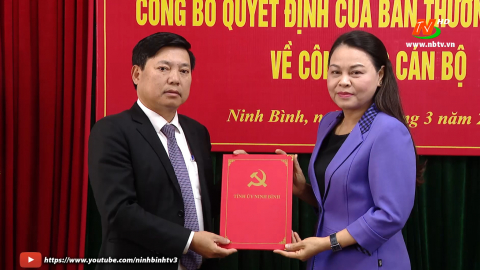 C&ocirc;ng bố Quyết định của Ban Thường vụ Tỉnh ủy về c&ocirc;ng t&aacute;c c&aacute;n bộ