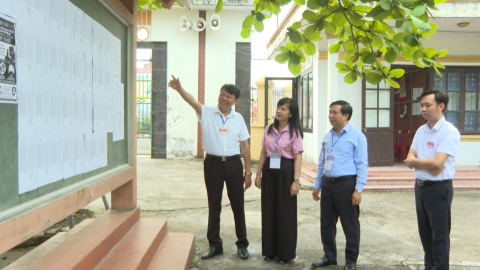 Kiểm tra c&ocirc;ng t&aacute;c coi thi kỳ thi tốt nghiệp THPT năm 2026.