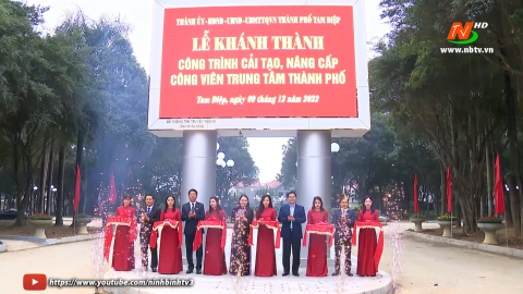 Tam Điệp kh&aacute;nh th&agrave;nh c&ocirc;ng tr&igrave;nh ch&agrave;o mừng kỷ niệm 40 năm th&agrave;nh lập thị x&atilde;