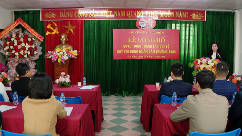 Gia Viễn quan t&acirc;m ph&aacute;t triển tổ chức Đảng trong doanh nghiệp ngo&agrave;i Nh&agrave; nước