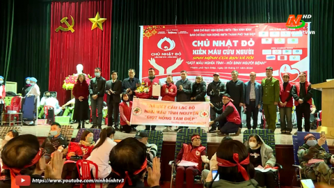 Tiếp nhận tr&ecirc;n 500 đơn vị m&aacute;u trong Chương tr&igrave;nh &ldquo;Ng&agrave;y Chủ nhật đỏ&rdquo; tại th&agrave;nh phố Tam Điệp