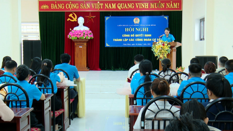 C&ocirc;ng bố Quyết định th&agrave;nh lập C&ocirc;ng đo&agrave;n cơ sở 