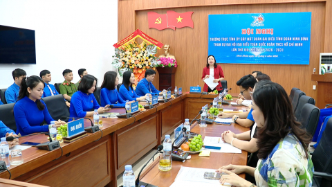 Gặp mặt Đo&agrave;n đại biểu dự Đại hội to&agrave;n quốc Đo&agrave;n TNCS Hồ Ch&iacute; Minh lần thứ XIII