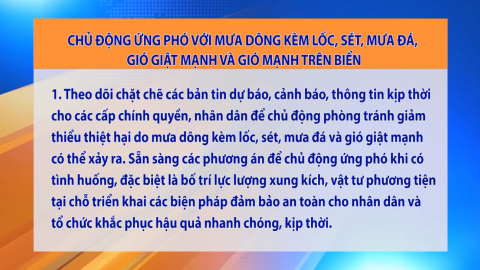 Chủ động ứng ph&oacute; với mưa d&ocirc;ng k&egrave;m lốc, s&eacute;t, mưa đ&aacute;, gi&oacute; giật mạnh v&agrave; gi&oacute; mạnh tr&ecirc;n biển