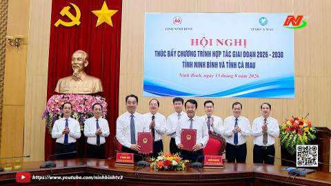 Th&uacute;c đẩy Chương tr&igrave;nh hợp t&aacute;c giai đoạn 2026-2030 giữa tỉnh Ninh B&igrave;nh v&agrave; tỉnh C&agrave; Mau