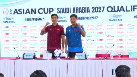 Họp b&aacute;o trước trận đấu v&ograve;ng loại Asian Cup 2027 giữa Đội tuyển Việt Nam v&agrave; Đội tuyển Malaysia