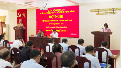 Đo&agrave;n ĐBQH tỉnh TXCT trước kỳ họp thứ hai, Quốc hội kho&aacute; XVI tại x&atilde; Nam Trực