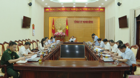 Thường trực Tỉnh ủy triển khai nhiệm vụ trọng t&acirc;m c&ocirc;ng t&aacute;c th&aacute;ng 6