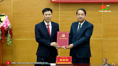 C&ocirc;ng bố Quyết định của Ban Thường vụ Tỉnh ủy Ninh B&igrave;nh về c&ocirc;ng t&aacute;c c&aacute;n bộ