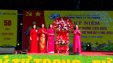 Trường THCS L&yacute; Tự Trọng kỷ niệm 50 năm th&agrave;nh lập trường