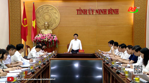 Thường trực Tỉnh ủy l&agrave;m việc với Ban Tuy&ecirc;n gi&aacute;o v&agrave; D&acirc;n vận Tỉnh ủy
