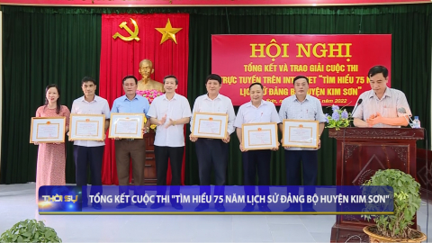 Tổng kết cuộc thi " T&igrave;m hiểu 75 năm lịch sử Đảng bộ huyện Kim Sơn " 