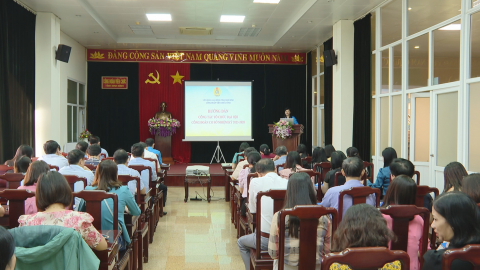 Tập huấn c&ocirc;ng t&aacute;c Đại hội c&ocirc;ng đo&agrave;n cấp cơ sở