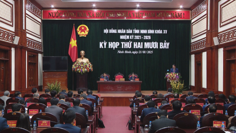 Kỳ họp thứ hai mươi bảy, HĐND tỉnh Ninh B&igrave;nh kh&oacute;a XV