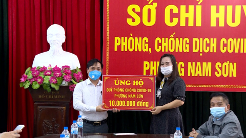 Chung tay ủng hộ c&ocirc;ng t&aacute;c ph&ograve;ng chống dịch ở Nam Sơn