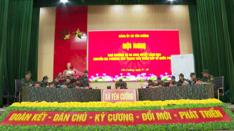 X&atilde; Y&ecirc;n Cường diễn tập chiến đấu ph&ograve;ng thủ năm 2026