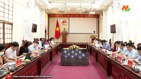 Đo&agrave;n c&ocirc;ng t&aacute;c của Ủy ban Khoa học, c&ocirc;ng nghệ v&agrave; m&ocirc;i trường của Quốc hội l&agrave;m việc với UBND tỉnh Ninh B&igrave;nh