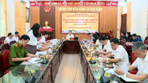 Đo&agrave;n đại biểu Quốc hội tỉnh khảo s&aacute;t t&igrave;nh h&igrave;nh ph&aacute;t triển kinh tế - x&atilde; hội