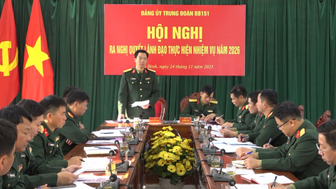 Ra nghị quyết l&atilde;nh đạo thực hiện nhiệm vụ năm 2026