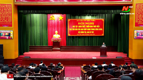 Gia Viễn qu&aacute;n triệt, triển khai c&aacute;c văn bản của Bộ Ch&iacute;nh trị, Ban B&iacute; thư