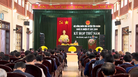 Kỳ họp thứ 5, HĐND huyện Y&ecirc;n Kh&aacute;nh kh&oacute;a XV