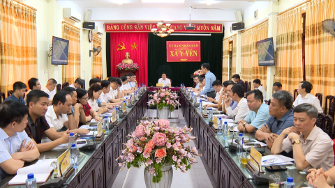 Hội nghị triển khai c&ocirc;ng t&aacute;c giải ph&oacute;ng mặt bằng Dự &aacute;n x&acirc;y dựng tuyến đường trục động lực ph&aacute;t triển kinh tế - x&atilde; hội