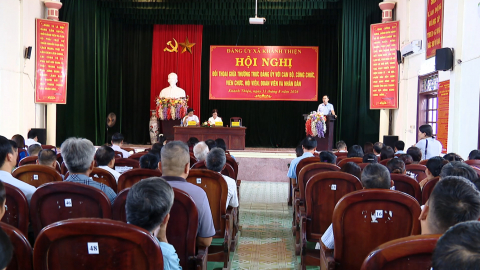  X&atilde; Kh&aacute;nh Thiện đối thoại với c&aacute;n bộ v&agrave; Nh&acirc;n d&acirc;n