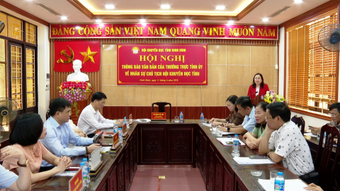 Th&ocirc;ng b&aacute;o nh&acirc;n sự Chủ tịch Hội Khuyến học tỉnh Ninh B&igrave;nh