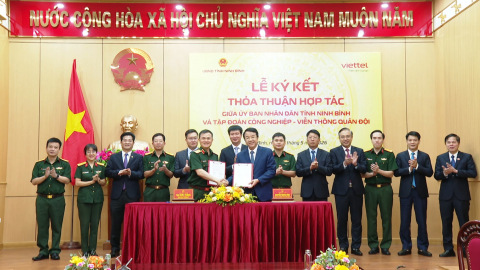  UBND tỉnh Ninh B&igrave;nh v&agrave; Tập đo&agrave;n Viettel k&yacute; kết thỏa thuận hợp t&aacute;c
