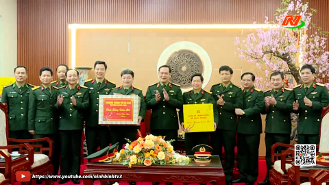 Bộ Quốc ph&ograve;ng thăm, ch&uacute;c Tết c&aacute;n bộ, chiến sĩ LLVT tỉnh Ninh B&igrave;nh