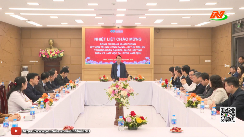 Đồng ch&iacute; B&iacute; thư Tỉnh ủy l&agrave;m việc tại KCN Mỹ Trung v&agrave; Bệnh viện Đa khoa Nam Định