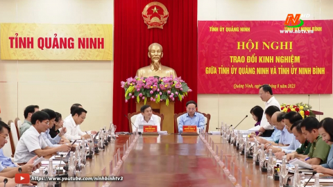 Đo&agrave;n c&ocirc;ng t&aacute;c tỉnh Ninh B&igrave;nh l&agrave;m việc, trao đổi kinh nghiệm tại tỉnh Quảng Ninh
