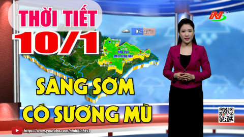 Dự b&aacute;o thời tiết khu vực tỉnh Ninh B&igrave;nh đ&ecirc;m 9, ng&agrave;y 10/1/2026