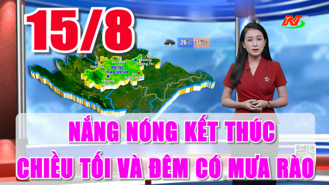 Nắng n&oacute;ng kết th&uacute;c, chiều tối v&agrave; đ&ecirc;m c&oacute; mưa r&agrave;o, đề ph&ograve;ng lốc, s&eacute;t| Dự b&aacute;o thời tiết ng&agrave;y 15/8/2026