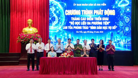 Gia Viễn hưởng ứng Ng&agrave;y Chuyển đổi số Quốc gia