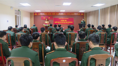 Bộ CHQS tỉnh luyện tập chuyển trạng th&aacute;i sẵn s&agrave;ng chiến đấu năm 2024