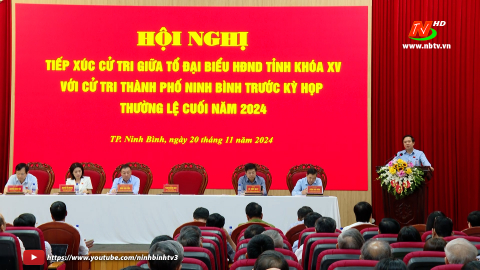 Đại biểu HĐND tỉnh tiếp x&uacute;c cử tri th&agrave;nh phố Ninh B&igrave;nh