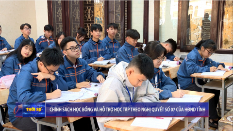 Ch&iacute;nh s&aacute;ch học bổng v&agrave; hỗ trợ học tập theo Nghị quyết số 07 của HĐND tỉnh