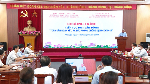 Tiếp tục vận động " To&agrave;n d&acirc;n đo&agrave;n kết, ra sức ph&ograve;ng, chống dịch"