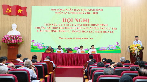 Đồng ch&iacute; B&iacute; thư Tỉnh ủy Trần Huy Tuấn tiếp x&uacute;c cử tri trước Kỳ họp thường lệ giữa năm 2026 HĐND tỉnh kh&oacute;a XVI