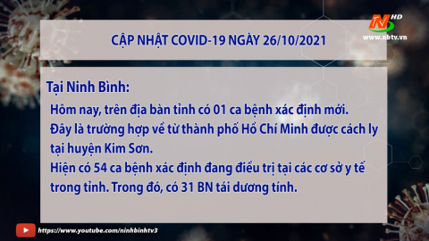 Cập nhật COVID-19 ng&agrave;y 26/10/2021