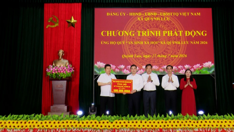 X&atilde; Quỳnh Lưu ph&aacute;t động ủng hộ Quỹ "Đền ơn đ&aacute;p nghĩa v&agrave; an sinh x&atilde; hội&rdquo; năm 2026
