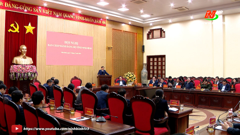 Hội nghị Ban Chấp h&agrave;nh Đảng bộ tỉnh Ninh B&igrave;nh