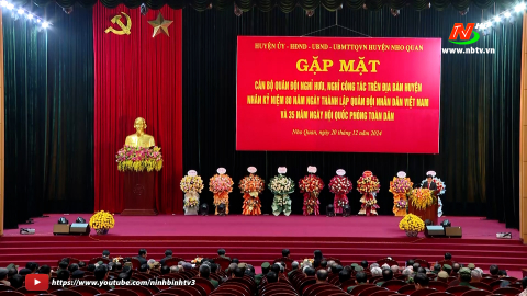Nho Quan gặp mặt c&aacute;n bộ qu&acirc;n đội nghỉ hưu, c&ocirc;ng t&aacute;c tr&ecirc;n địa b&agrave;n tỉnh Ninh B&igrave;nh
