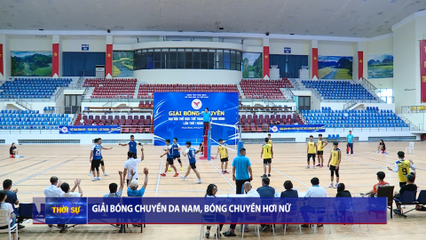 Giải b&oacute;ng chuyền da nam, b&oacute;ng chuyền hơi nữ 