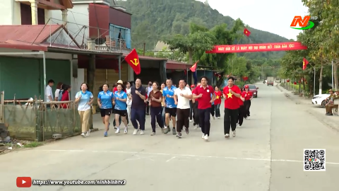X&atilde; Ph&uacute; Long tổ chức ng&agrave;y chạy Olympic v&igrave; sức khỏe to&agrave;n d&acirc;n