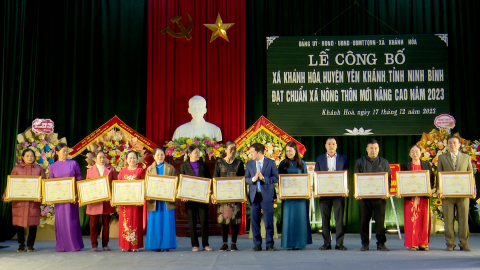Kh&aacute;nh H&ograve;a c&ocirc;ng bố x&atilde; đạt chuẩn NTM n&acirc;ng cao năm 2023