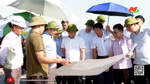 Đồng ch&iacute; Ph&oacute; Chủ tịch UBND tỉnh kiểm tra tiến độ thực hiện một số dự &aacute;n giao th&ocirc;ng trọng điểm