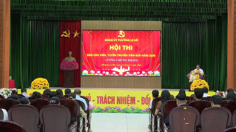 Phường L&ecirc; Hồ tổ chức Hội thi B&aacute;o c&aacute;o vi&ecirc;n, tuy&ecirc;n truyền vi&ecirc;n giỏi năm 2026