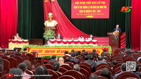 Đồng ch&iacute; L&ecirc; Quốc Chỉnh, Ph&oacute; B&iacute; thư Tỉnh ủy, Chủ tịch HĐND tỉnh tiếp x&uacute;c cử tri c&aacute;c x&atilde; Nam Trực, Nam Minh, Nam Đồng, Nam Ninh, Nam Hồng